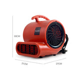Baumr-AG 3-Speed Carpet Dryer Air Mover Blower Fan, 700CFM, Sealed Copper Motor, Poly Housing - Rear View