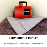 Baumr-AG 3-Speed Carpet Dryer Air Mover Blower Fan, 1400CFM, Sealed Copper Motor, Poly Housing, Telesscopic Handle and Wheels - Top-Down View