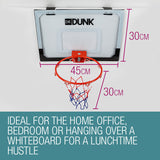 Dr.Dunk Indoor Mini Basketball Hoop Ring Backboard Kit Door Mounted Mount Kid Set - Front View