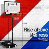 Dr.Dunk Adjustable Basketball Stand System Kids Hoop Portable Height Rim Ring - Rear View