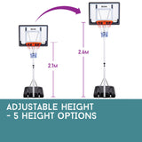 Dr.Dunk Portable Basketball Hoop Stand System Height Adjustable Net Ring Kids - Top-Down View