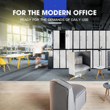 Fortia 6 Door Metal Storage Cabinet Lockers for Gym Office - Black and Grey - Top-Down View