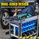 Baumr-AG Parts Bin Trolley Service Utility Cart Storage Mobile Tool Workshop - Front View