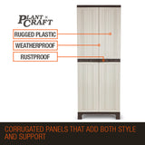 PLANTCRAFT Lockable Outdoor Storage Cabinet - Cupboard Garage Carport Shed - Front View