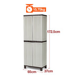 PLANTCRAFT Lockable Outdoor Storage Cabinet - Cupboard Garage Carport Shed - Rear View