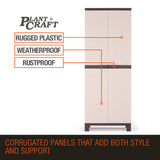 PlantCraft Outdoor Storage Cabinet Cupboard Garage Tool Waterproof Backyard Shed - Front View