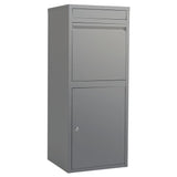 FORTIA Freestanding Parcel Post Box Letterbox, Letter Slot, Woodland Grey