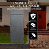 FORTIA Freestanding Parcel Post Box Letterbox, Letter Slot, Woodland Grey - Side View