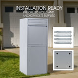 FORTIA Freestanding Parcel Post Box Letterbox, Letter Slot, Light Grey - Extra Image