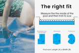 AURELAQUA Pool Cover 400 Micron 7.5x3.2m Solar Blanket Swimming Thermal Blue - Rear View