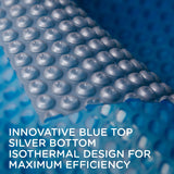 AURELAQUA Solar Swimming Pool Cover 400 Micron Heater Bubble Blanket 9.5x5m - Top-Down View