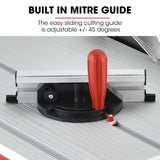 Baumr-AG 2000W 254mm Corded Table Saw with Stand, Extendable, Laser Guide - 45-Degree Angle