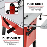 Baumr-AG 2000W 254mm Corded Table Saw with Stand, Extendable, Laser Guide - Low Angle