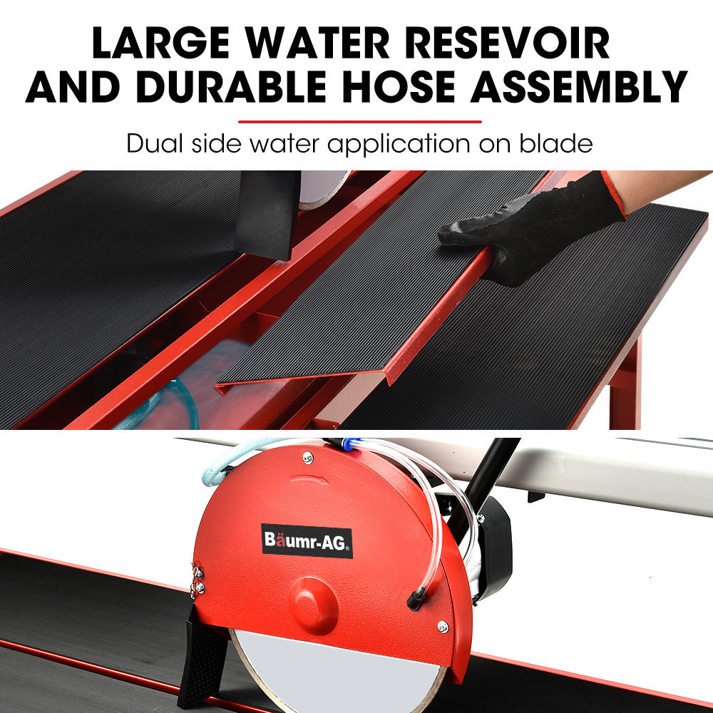 BAUMR-AG 1500W Electric Tile Saw Cutter with 300mm (12) Blade, 920mm Cutting Length, Side Extension Table