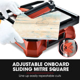 BAUMR-AG 650W Electric Tile Saw Cutter with 180mm (7) Blade - Side View