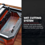 BAUMR-AG 650W Electric Tile Saw Cutter with 180mm (7) Blade - Top-Down View