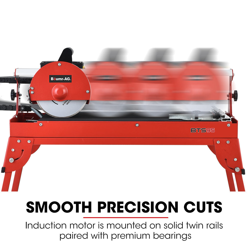BAUMR-AG 800W Electric Tile Saw Cutter with 200mm (8) Blade, 620mm Cutting Length