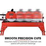BAUMR-AG 800W Electric Tile Saw Cutter with 200mm (8) Blade, 620mm Cutting Length - Top-Down View