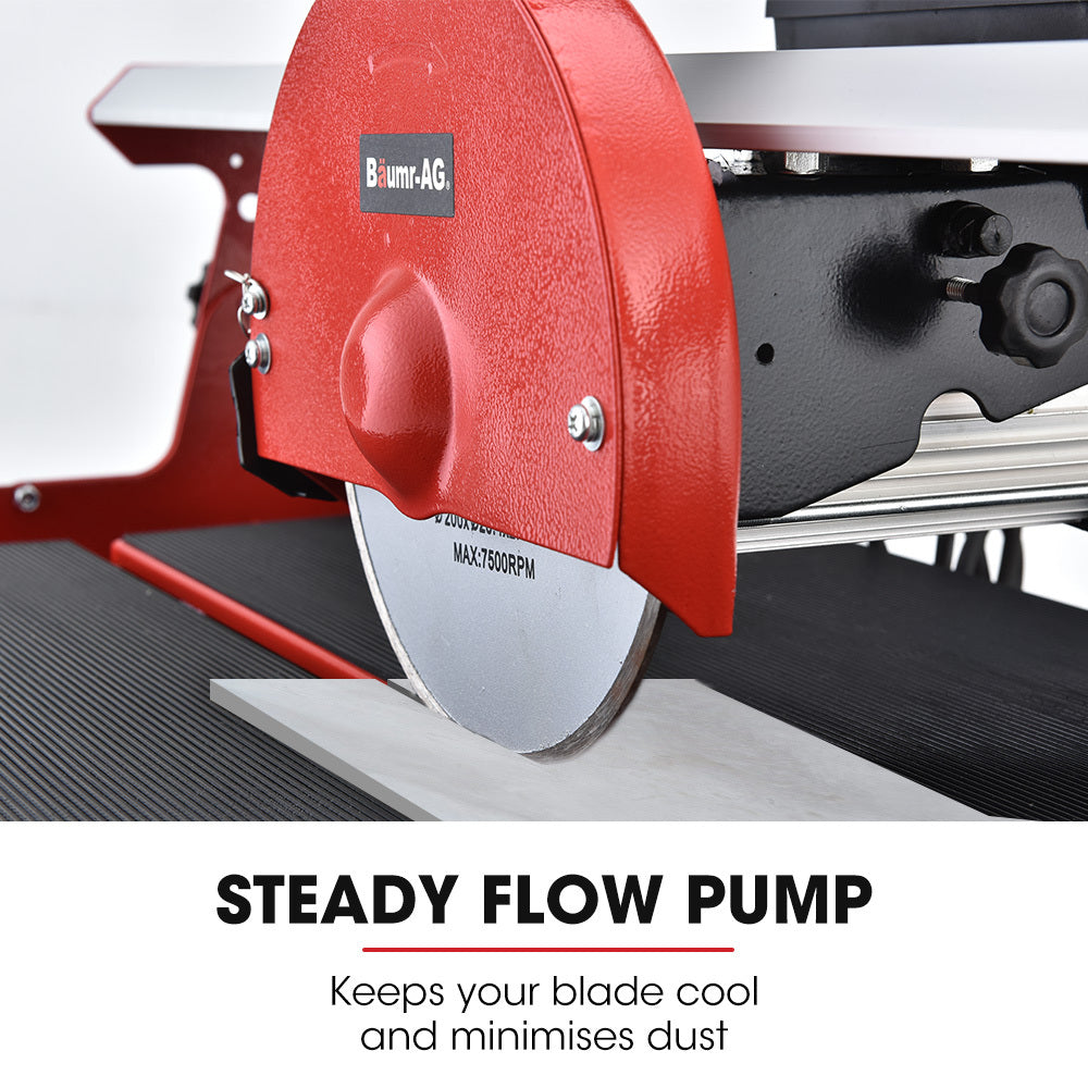 BAUMR-AG 800W Electric Tile Saw Cutter with 200mm (8) Blade, 620mm Cutting Length