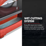 BAUMR-AG 600W Electric Tile Saw Cutter with 180mm (7) Blade - Top-Down View