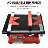 BAUMR-AG 600W Electric Tile Saw Cutter with 180mm (7) Blade - Close-Up Angle