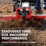 Baumr-AG 150CC Garden Tiller Cultivator Petrol Rototiller 4-Stroke Soil Power Rotary Hoe - Top-Down View
