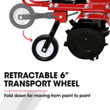 Baumr-AG 150CC Garden Tiller Cultivator Petrol Rototiller 4-Stroke Soil Power Rotary Hoe - Low Angle
