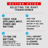GENPOWER 1000W Step Down Transformer 240v-110v Stepdown Voltage Converter AU-US - Low Angle