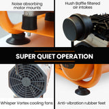 Unimac 1.5HP 6L Silent Oil-Free Portable Electric Air Compressor, for Airtools, Tyre Inflation - Top-Down View