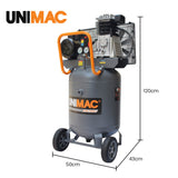 Unimac 100L 2.6kW Industrial Air Compressor, 370L/min 116PSI, Brushless Motor, Long Service Life, Certified Vertical Tank, 15A Plug - Extra Image