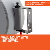 UNIMAC 20m Retractable Air Hose Reel Compressor Wall Mounted Auto Rewind - Close-Up Angle