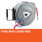UNIMAC 20m Retractable Air Hose Reel Compressor Wall Mounted Auto Rewind - Low Angle