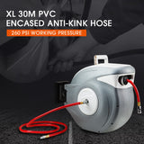 UNIMAC 30m Retractable Air Hose Reel Compressor Wall Mounted Auto Rewind - Front View