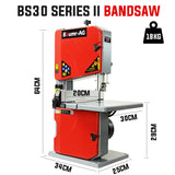Baumr-AG Bandsaw Wood Cutting Band Saw Portable Wood Vertical Benchtop Machine - Rear View