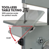 Baumr-AG 500W 115mm Wood Bandsaw Portable Benchtop Band Saw Cutting Machine with Stand - Rear View