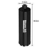 Baumr-AG Diamond Core Drill Bit 114mm Concrete Wet Dry Tile Stone Brick Marble 1-1/4 UNC - 45-Degree Angle