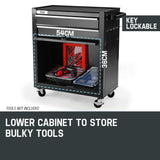 BULLET 8 Drawer Tool Box Cabinet Chest Storage Toolbox Garage Organiser Set - Close-Up Angle