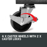 BULLET 8 Drawer Tool Box Cabinet Chest Storage Toolbox Garage Organiser Set - Low Angle