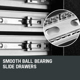 BULLET 8 Drawer Tool Box Cabinet Chest Storage Toolbox Garage Organiser Set - Side View