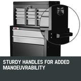 BULLET 8 Drawer Tool Box Cabinet Chest Storage Toolbox Garage Organiser Set - Low Angle