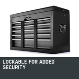 BULLET 9 Drawer Tool Box Chest Mechanic Garage Storage Toolbox Set Organiser - 45-Degree Angle