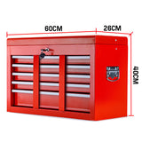 BULLET 9 Drawer Tool Box Chest Organiser Mechanic Garage Storage Toolbox Set - Rear View