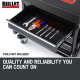 BULLET Rolling Tool Box Stool Mechanic Creeper Toolbox Seat Cushion Garage Tray - Front View