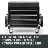 BULLET Rolling Tool Box Stool Mechanic Creeper Toolbox Seat Cushion Garage Tray - Extra Image