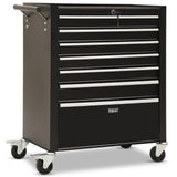 BULLET Pro 7 Drawer Tool Box Cabinet Trolley Storage, Toolbox Garage Organiser Set, Black - Extra Image