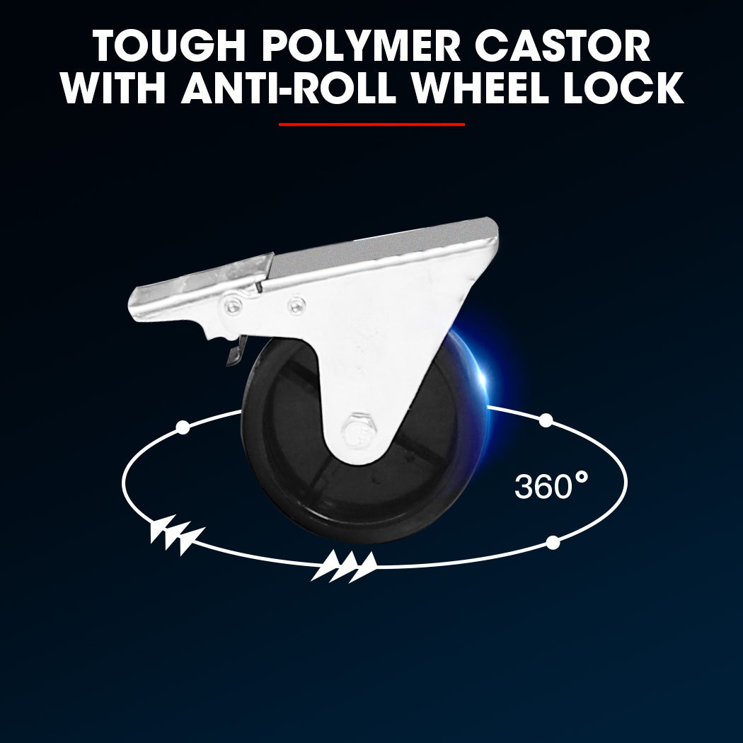 BULLET Pro 16 Drawer Tool Box Cabinet Chest Storage, Toolbox Garage Organiser Set, Black