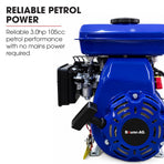 BAUMR-AG 250L Heavy-Duty Petrol Concrete Cement Mixer, 3hp 105cc Engine