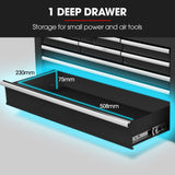 Bullet Pro 9 Drawer Tool Box Chest, Organiser Mechanic Garage Storage Toolbox Set - Black - Extra Image