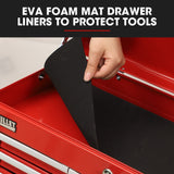 BULLET Pro 9 Drawer Tool Box Chest, Organiser Mechanic Garage Storage Toolbox Set - Red - Extra Image