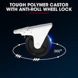 BULLET Pro 5 Drawer Tool Box Cabinet Chest Storage, with 1-Door Toolbox Garage Organiser Set, Red - Close-Up Angle